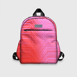 Детский рюкзак Красные градиентные линии, цвет: 3D-принт