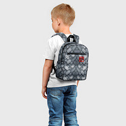 Детский рюкзак Dota - metal texture logo, цвет: 3D-принт — фото 2
