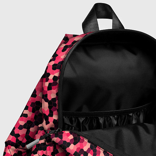Детский рюкзак Мозаика красно-бордовый / 3D-принт – фото 4