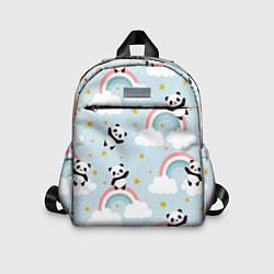 Детский рюкзак Панда на радуге, цвет: 3D-принт