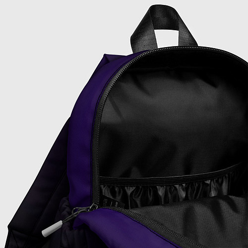 Детский рюкзак Фиолетово-чёрный тёмный градиент / 3D-принт – фото 4