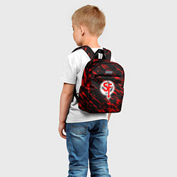 Детский рюкзак Sally face красные искры, цвет: 3D-принт — фото 2