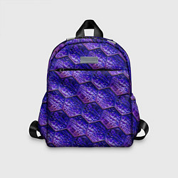 Детский рюкзак Сине-фиолетовая стеклянная мозаика, цвет: 3D-принт
