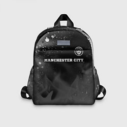 Детский рюкзак Manchester City sport на темном фоне посередине, цвет: 3D-принт
