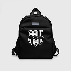 Детский рюкзак Barcelona fc club белое лого, цвет: 3D-принт