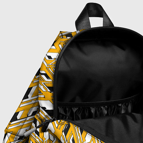 Детский рюкзак Жёлтая техно броня / 3D-принт – фото 4