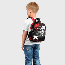 Детский рюкзак Мазда на фоне граффити и брызг красок, цвет: 3D-принт — фото 2