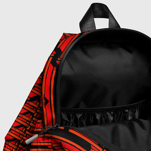 Детский рюкзак Техно броня красная / 3D-принт – фото 4