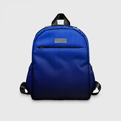 Детский рюкзак Полосатый градиент сине-чёрный, цвет: 3D-принт
