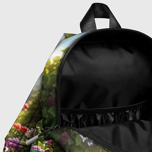 Детский рюкзак Кошка в летнем платье в саду / 3D-принт – фото 4