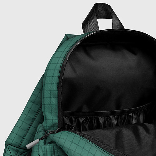Детский рюкзак Патиново-зелёный в клетку / 3D-принт – фото 4