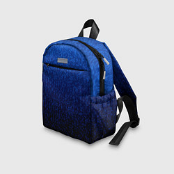 Детский рюкзак Градиент мелкая мозаика сине-чёрный, цвет: 3D-принт — фото 2