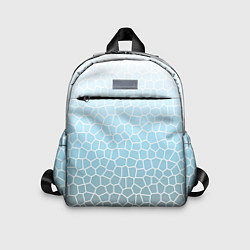 Детский рюкзак Светлый серо-голубой паттерн мозаика, цвет: 3D-принт