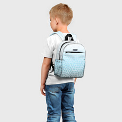 Детский рюкзак Светлый серо-голубой паттерн мозаика, цвет: 3D-принт — фото 2