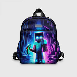 Детский рюкзак Minecraft - neon character ai art