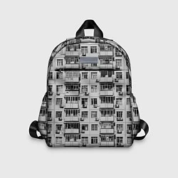 Детский рюкзак Панелька в черно-белых тонах, цвет: 3D-принт