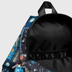 Детский рюкзак Космические обитатели на дениме, цвет: 3D-принт — фото 2