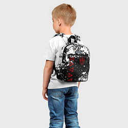 Детский рюкзак Знаки из Ведьмака - белые брызги, цвет: 3D-принт — фото 2