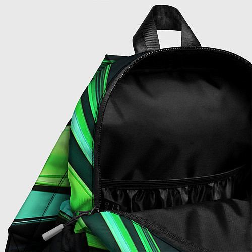 Детский рюкзак Абстрактные геометрические плавные линии минимализ / 3D-принт – фото 4