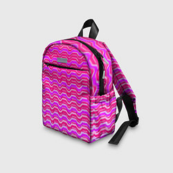 Детский рюкзак Розовые линии и белые полосы, цвет: 3D-принт — фото 2