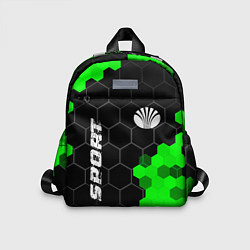 Детский рюкзак Daewoo green sport hexagon, цвет: 3D-принт