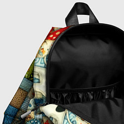 Детский рюкзак Жираф и компания - пэчворк нейросеть, цвет: 3D-принт — фото 2