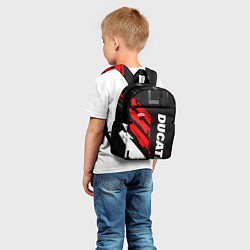 Детский рюкзак Ducati - красный технологический, цвет: 3D-принт — фото 2