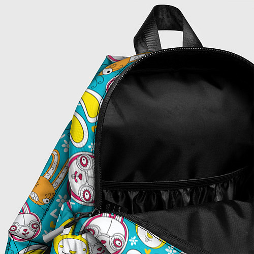 Детский рюкзак Разноцветные зайцы / 3D-принт – фото 4