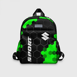 Детский рюкзак Suzuki green sport hexagon, цвет: 3D-принт