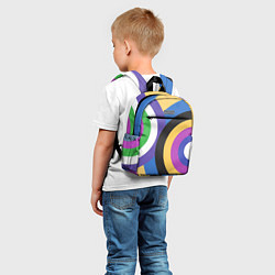 Детский рюкзак Разноцветные круги, абстракция, цвет: 3D-принт — фото 2