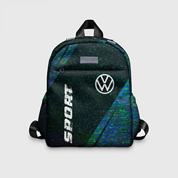 Детский рюкзак Volkswagen sport glitch blue, цвет: 3D-принт
