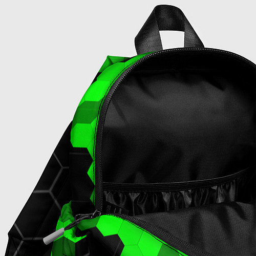 Детский рюкзак Mitsubishi green sport hexagon / 3D-принт – фото 4