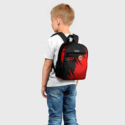 Детский рюкзак СССР - черно-красный, цвет: 3D-принт — фото 2