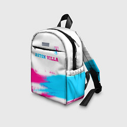 Детский рюкзак Aston Villa neon gradient style посередине, цвет: 3D-принт — фото 2