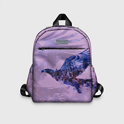 Детский рюкзак Летящий орел и ночной город двойная экспозиция, цвет: 3D-принт