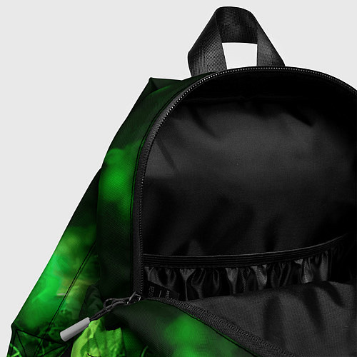 Детский рюкзак Зелёный густой дым - inferno green / 3D-принт – фото 4