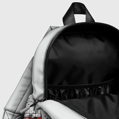 Детский рюкзак Силуэт черного ворона и города / 3D-принт – фото 4