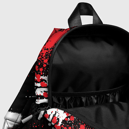 Детский рюкзак Логотип Чанган на фоне брызг красок / 3D-принт – фото 4