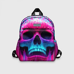 Детский рюкзак Pixel skull blast brain - cyber city ai art, цвет: 3D-принт