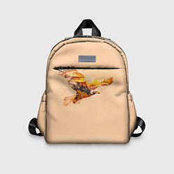 Детский рюкзак Летящий орел и пейзаж на закате, цвет: 3D-принт