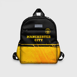 Детский рюкзак Manchester City - gold gradient посередине, цвет: 3D-принт