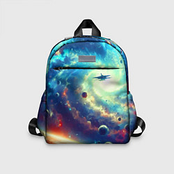 Детский рюкзак Полёт к далёкой галактике - нейросеть, цвет: 3D-принт
