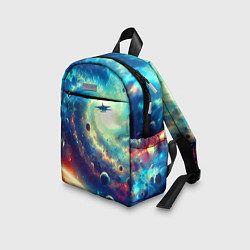 Детский рюкзак Полёт к далёкой галактике - нейросеть, цвет: 3D-принт — фото 2