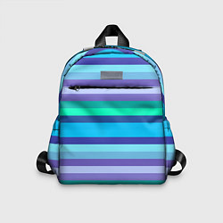 Детский рюкзак Горизонтальные полосы холодных цветов, цвет: 3D-принт