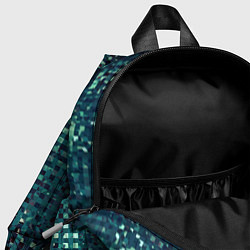 Детский рюкзак Сине-бирюзовый абстрактный, цвет: 3D-принт — фото 2
