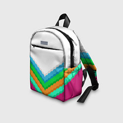 Детский рюкзак Пятицветный угольник с волной, цвет: 3D-принт — фото 2