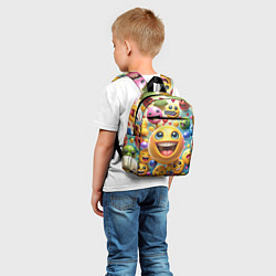 Детский рюкзак Смайлы позитив, цвет: 3D-принт — фото 2