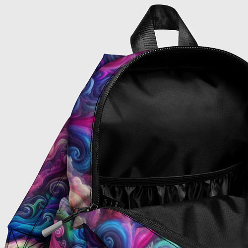 Детский рюкзак Абстракция, водоворот из ярких красок / 3D-принт – фото 4