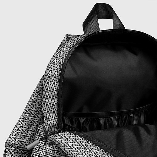 Детский рюкзак Чёрно-белый текстурированный полосы / 3D-принт – фото 4