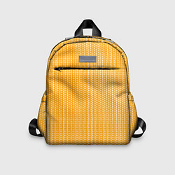 Детский рюкзак Жёлтый в маленькие белые полосочки, цвет: 3D-принт